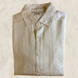 SHIRT PINTUCKS WHITE KHADI