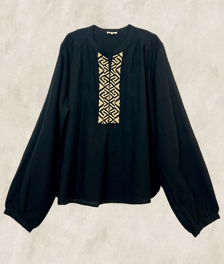 BLOUSE KHADI BRODÉE DE PERLES
