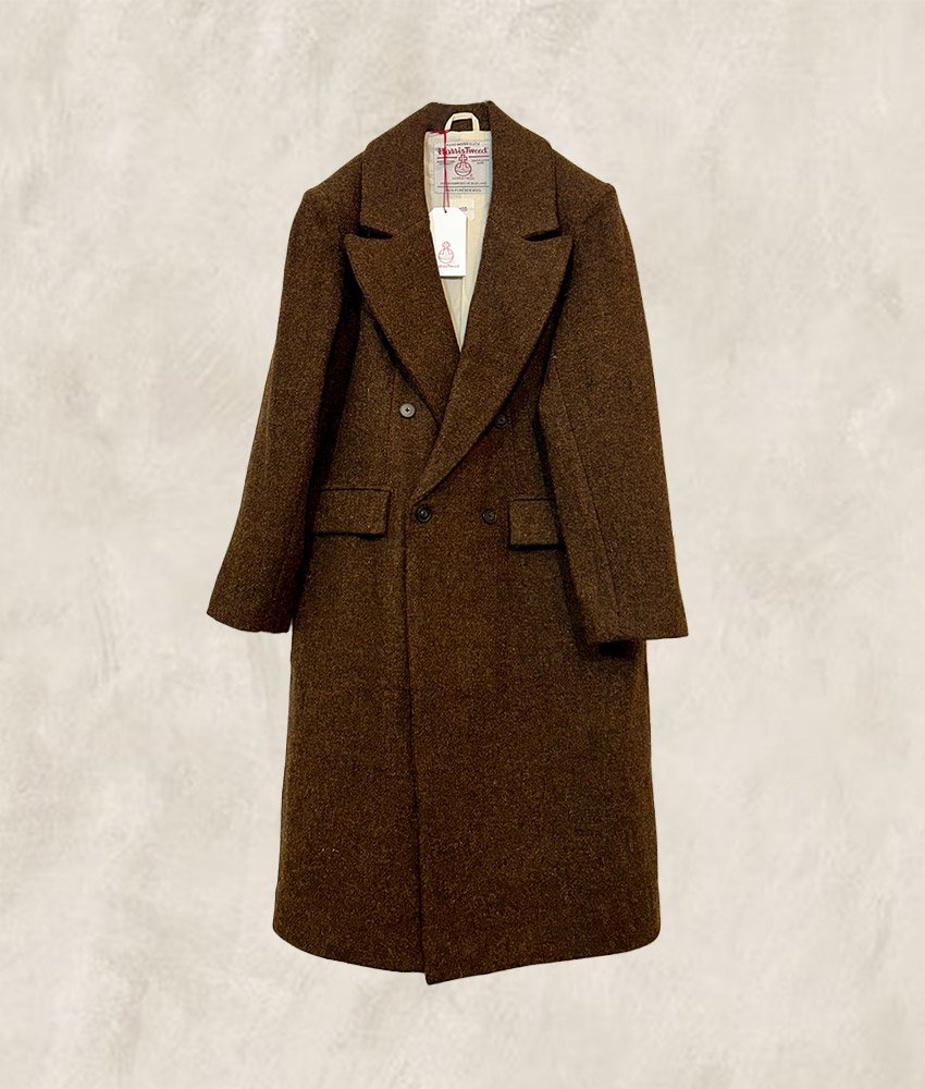 MANTEAU HARRIS TWEED ROUILLE