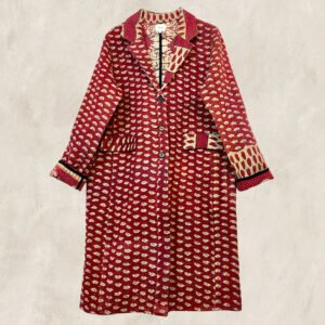 MANTEAU KANTHA  FRAMBOISE
