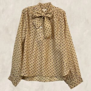 BLOUSE POIS COL FOULARD