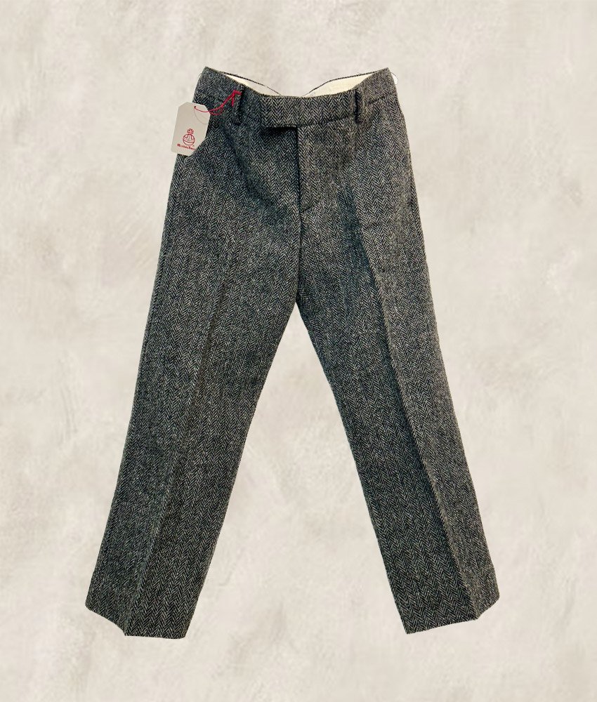 PANTALON HARRIS TWEED GRIS CHEVRONS