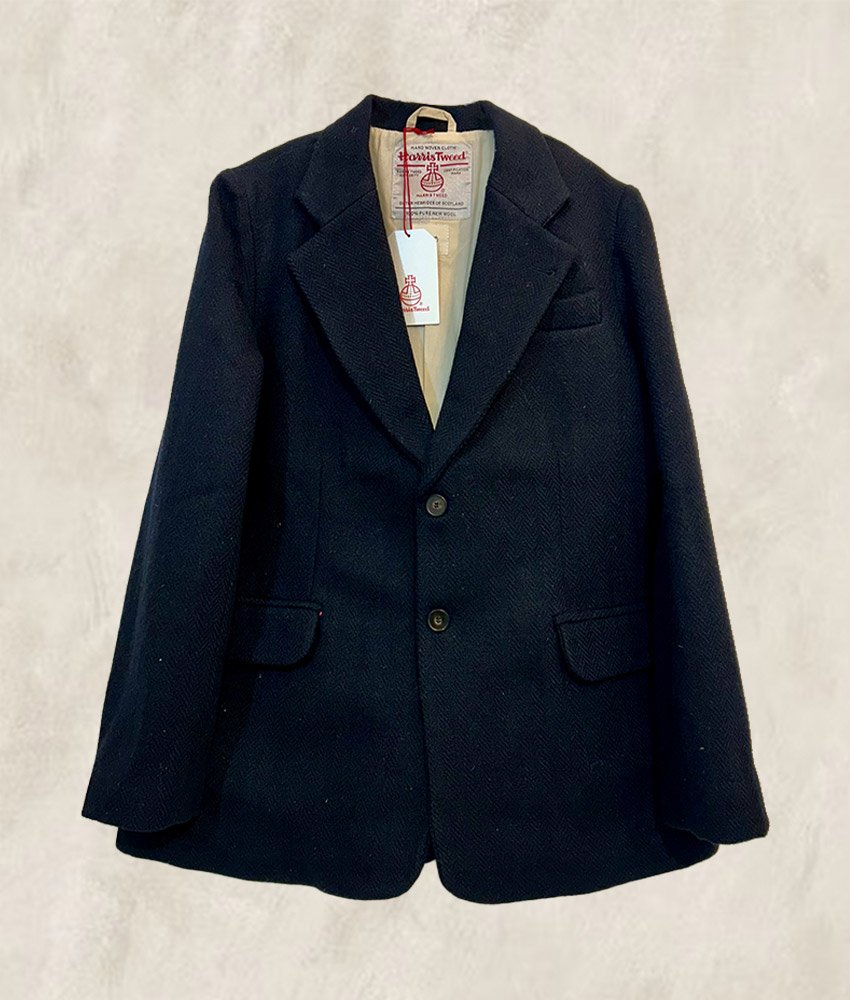 VESTON HARRIS TWEED BLEU MARINE