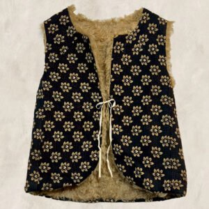 GILET KANTHA FOURRÉ NAVY