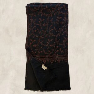 GRAND PASHMINA NOIR ET CHOCOLAT
