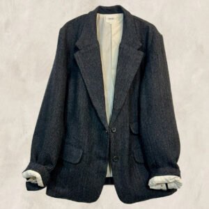 VESTON KHADI DE LAINE GRIS