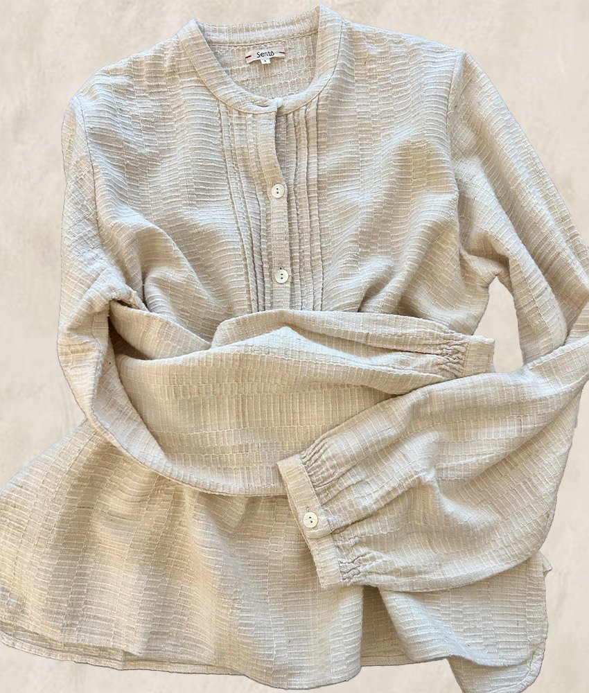 BLOUSE SOIE SAUVAGE NATURELLE