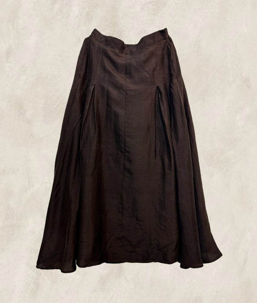 JUPE SOIE CHOCOLAT