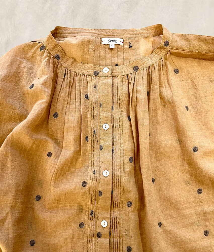 BLOUSE LARGE JAMDANI THÉ