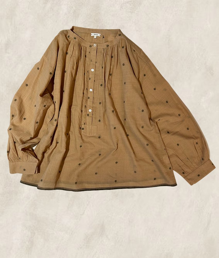 BLOUSE LARGE JAMDANI THÉ