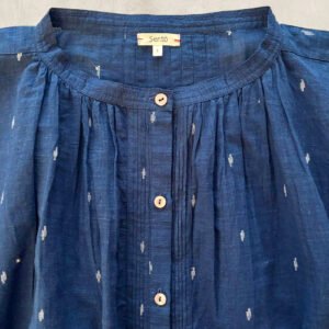 BLOUSE LARGE JAMDANI INDIGO