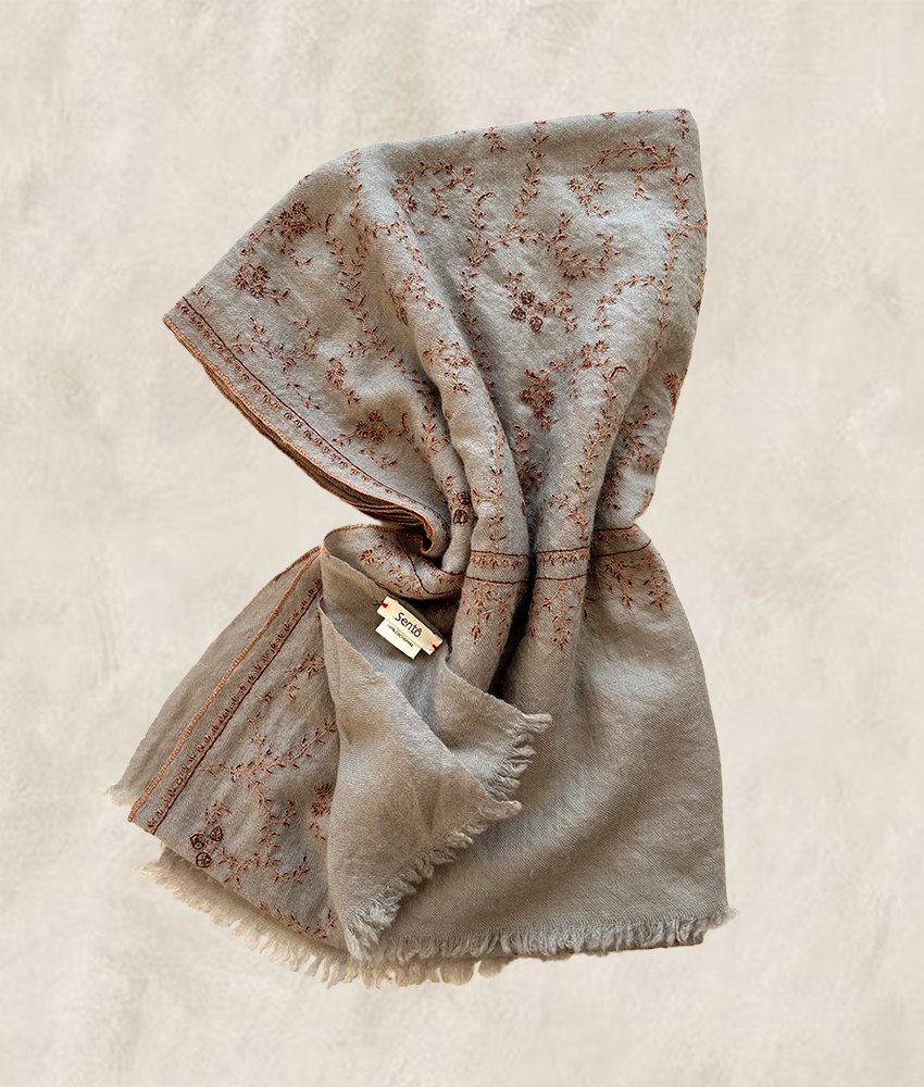 PASHMINA GRIS TOURTERELLE