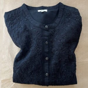 CHEMISE KHADI LUCKNOW NOIRE