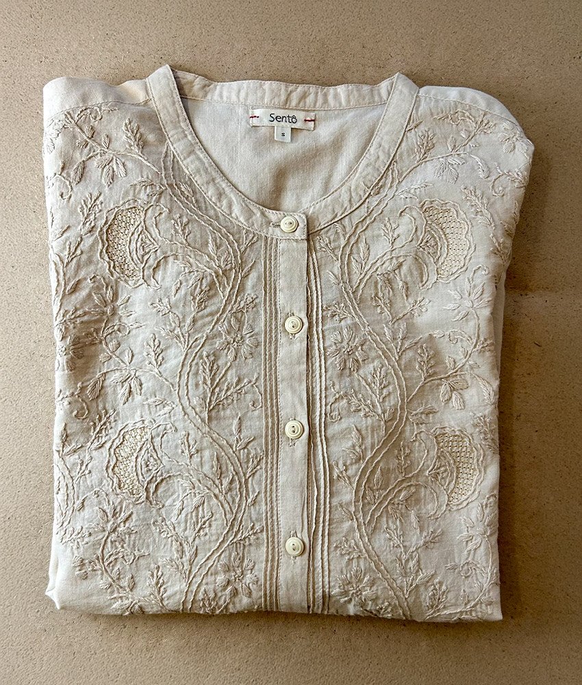 CHEMISE KHADI LUCKNOW THÉ