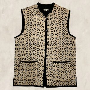 GILET BLOCK PRINT CREAM