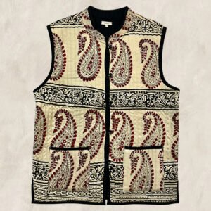 GILET BLOCK PRINT PAISLEY
