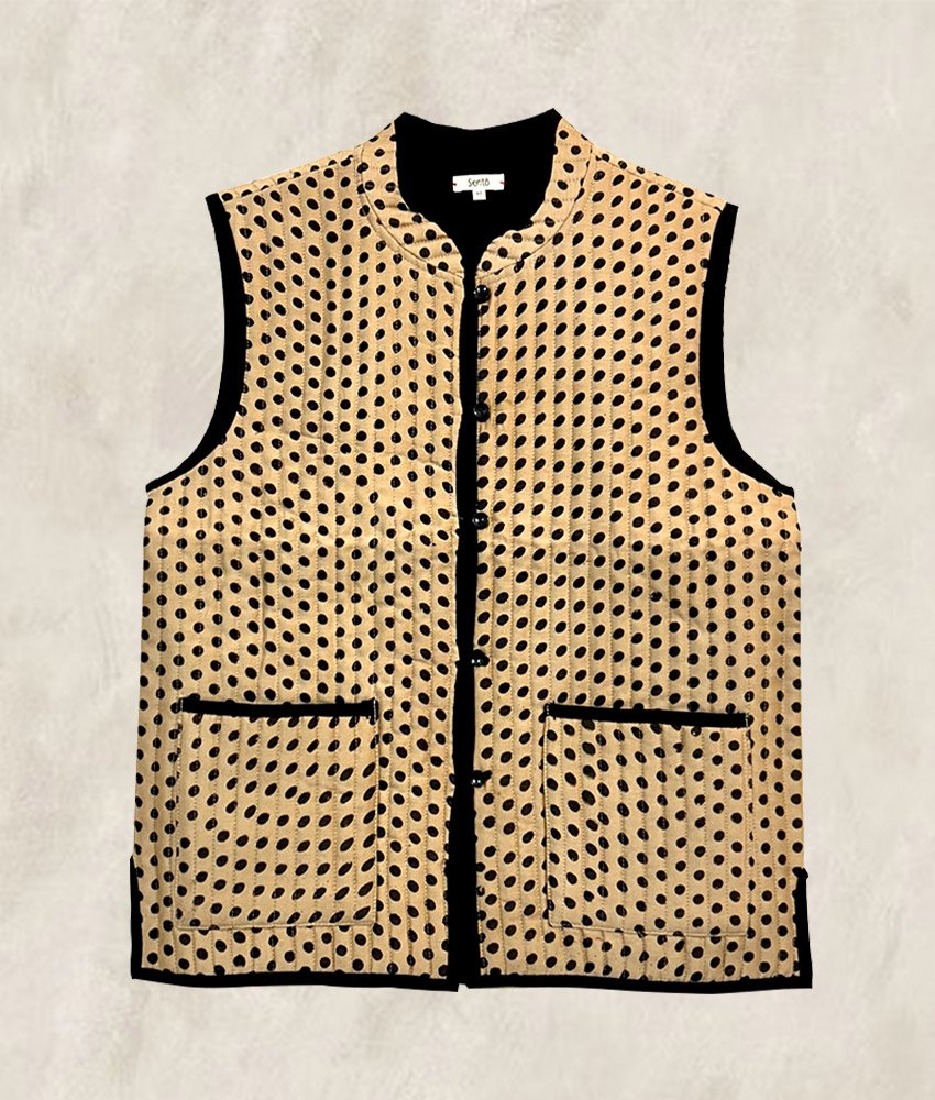 GILET BLOCK PRINT POIS