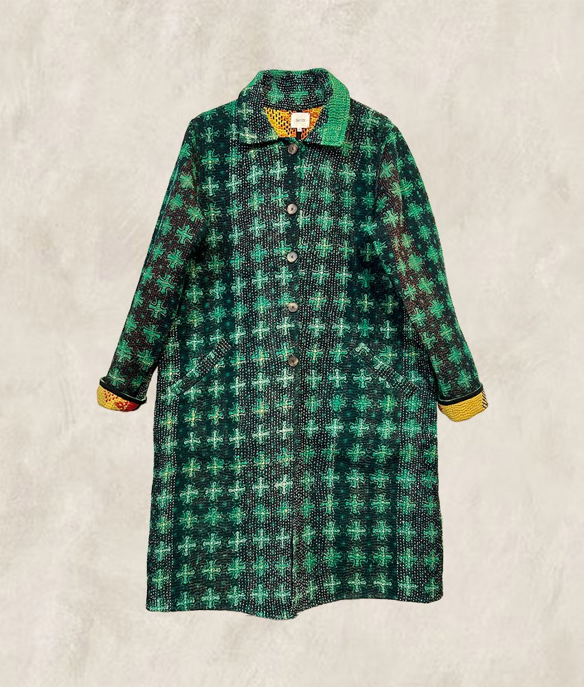 MANTEAU KANTHA EMERAUDE