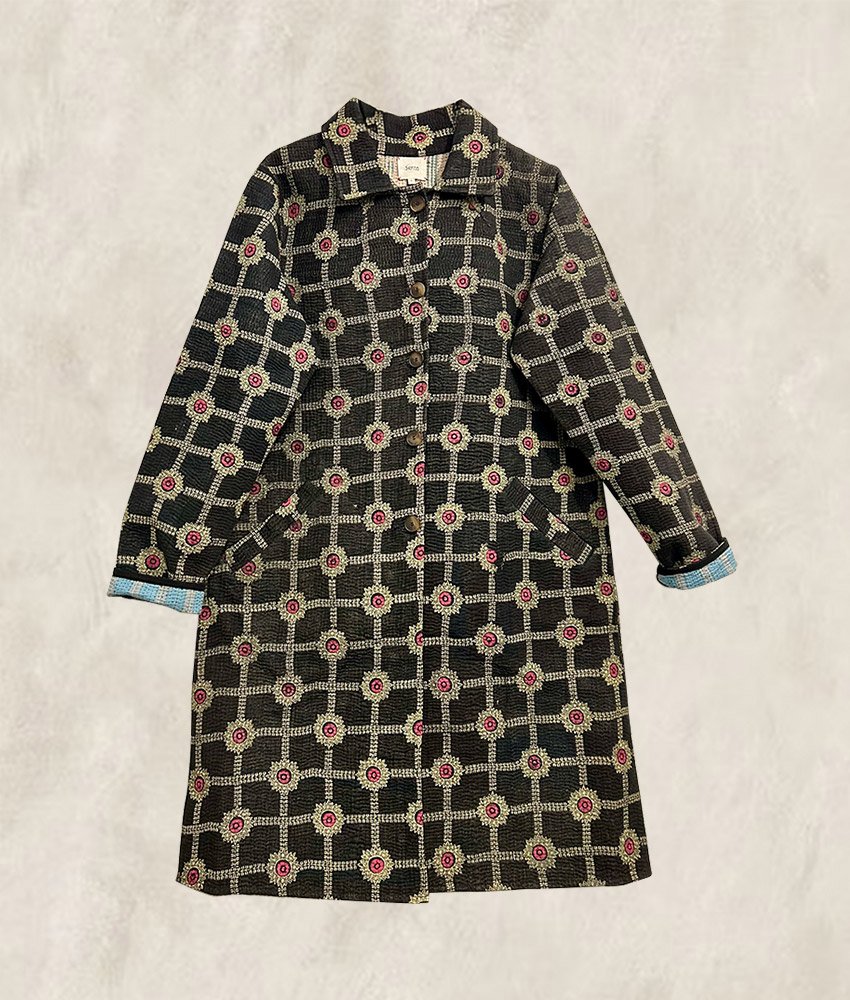 MANTEAU KANTHA ENCRE