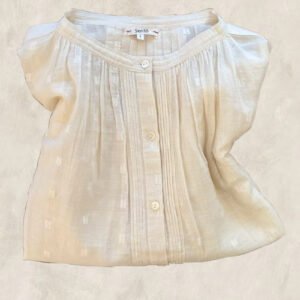 BLOUSE LARGE JAMDANI NATUREL