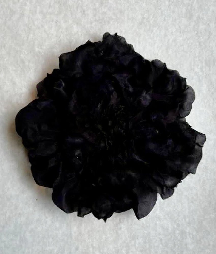 BROCHE SOIE NOIRE CAMPÊCHE