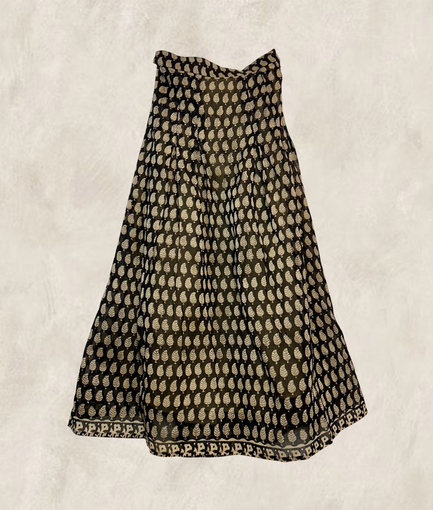 JUPE BLOCK PRINT FEUILLES
