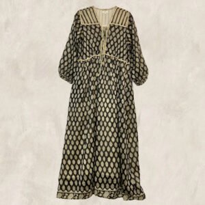 ROBE BLOCK PRINT NOIRE