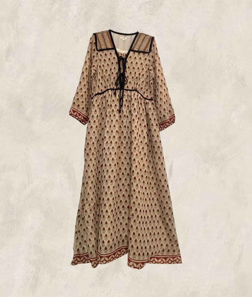 ROBE BLOCK PRINT SAND