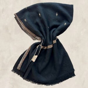 PASHMINA NOIR FLEURS