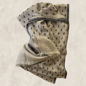 PASHMINA ZATI FLEURS BLEUES