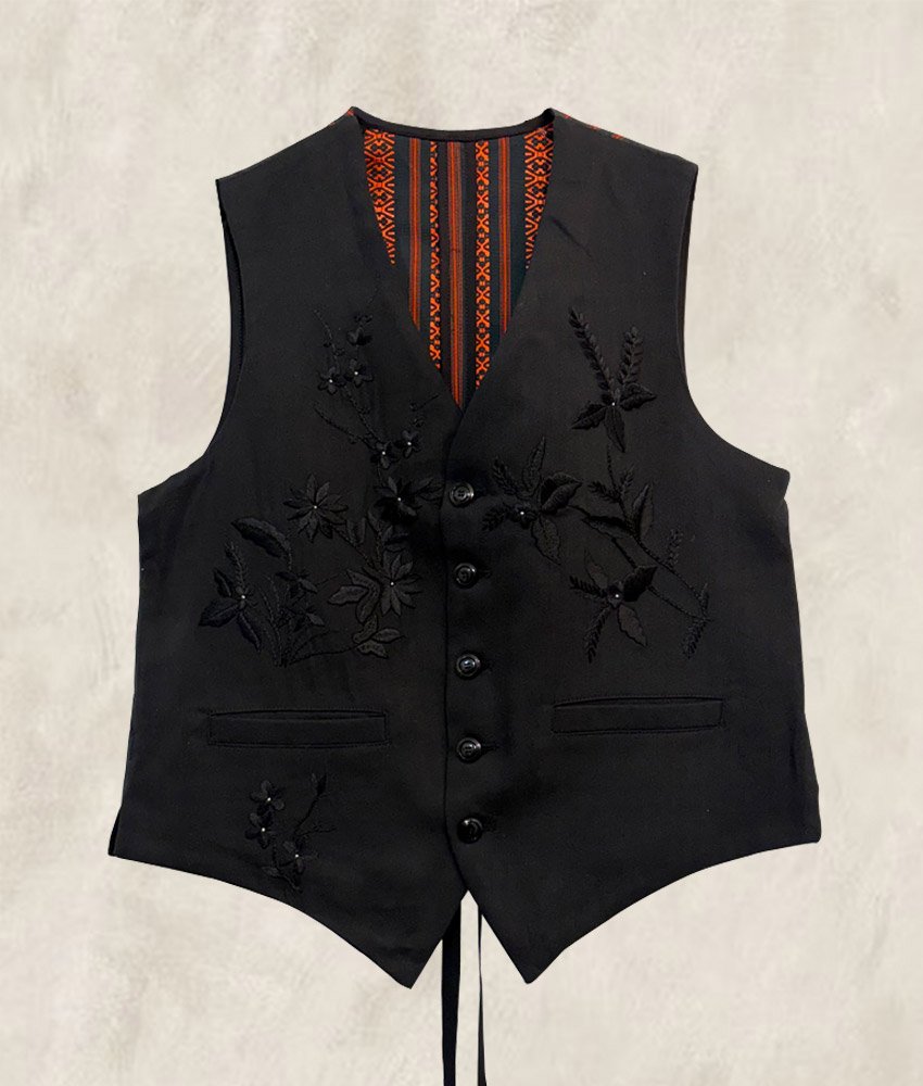 GILET BRODÉ OBI RED