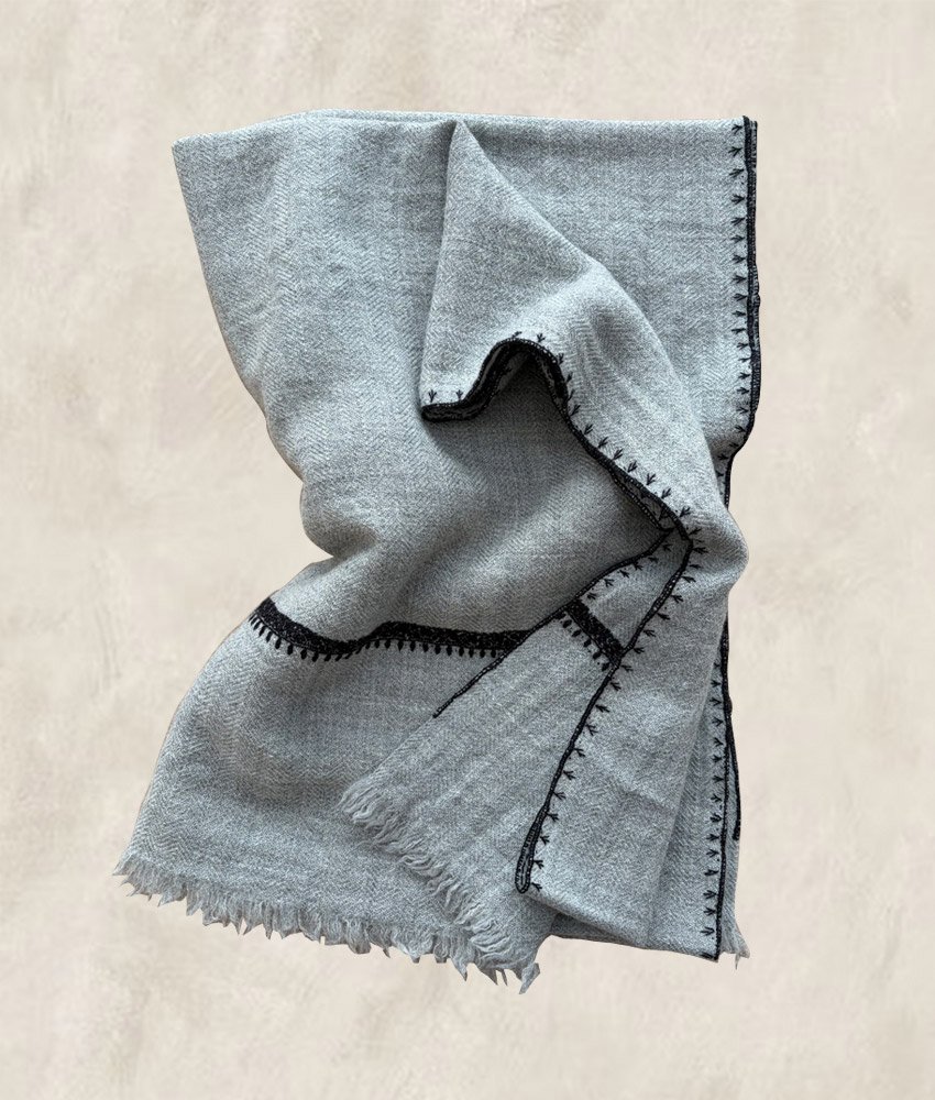 ECHARPE GRIS CHINÉ