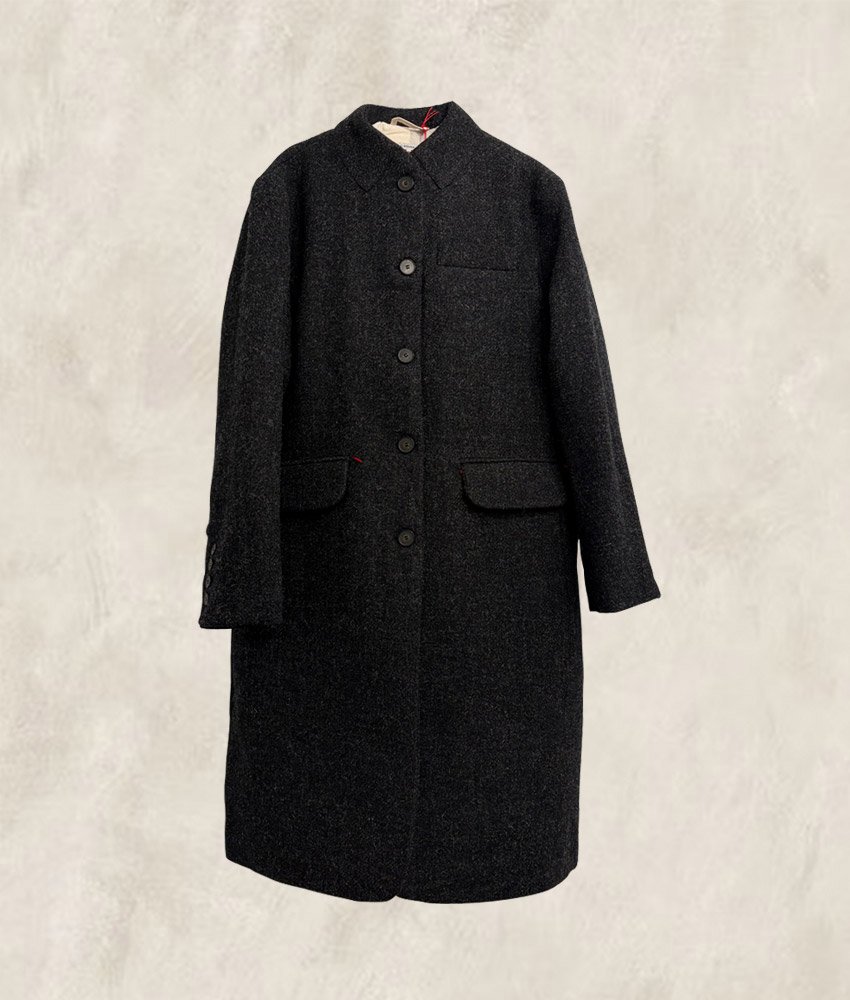 MANTEAU HARRIS TWEED GRIS CHINÉ