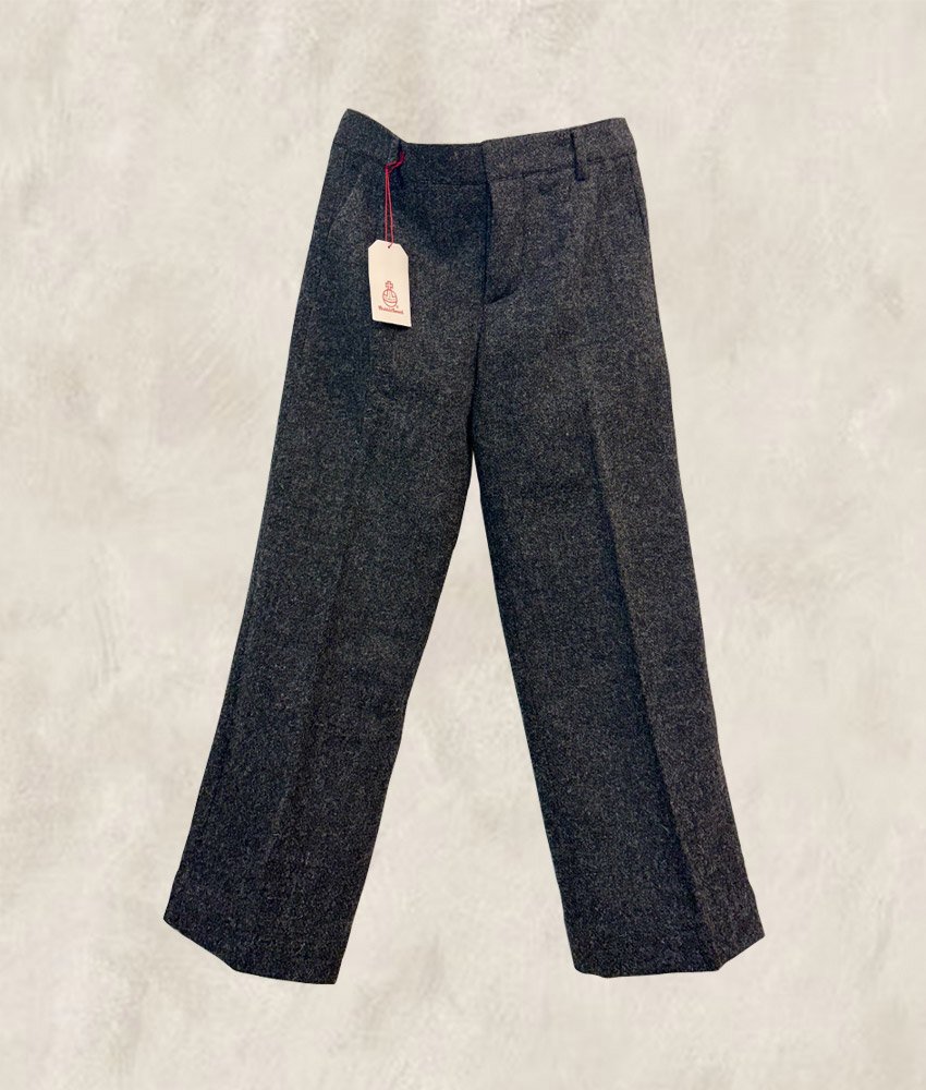 PANTALON HARRIS TWEED GRIS CHEVRONS